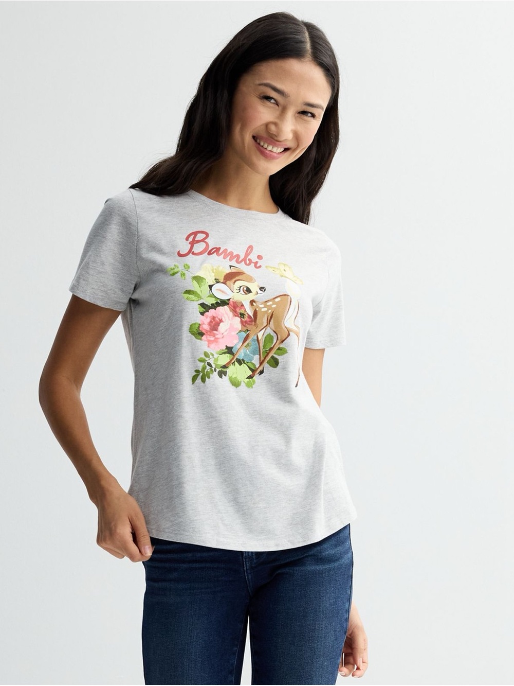🌟HOST PICK!🌟 Disney’s Bambi 🦌💕 Butterfly Floral Scene Women’s Cut Tee - Picture 1 of 4